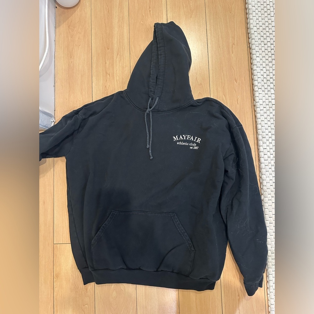 The Mayfair Group “Mayfair Athletics” hoodie. Size One size Petite